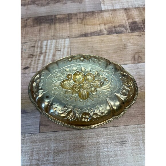 Mid Century Brass Trinket Tray, Brass Metalware - Picture 4 of 4